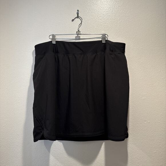 Lands’ End Skort Women’s Plus Size Size 20W Black Elastic Waist Pull On Skirt - Picture 1 of 9